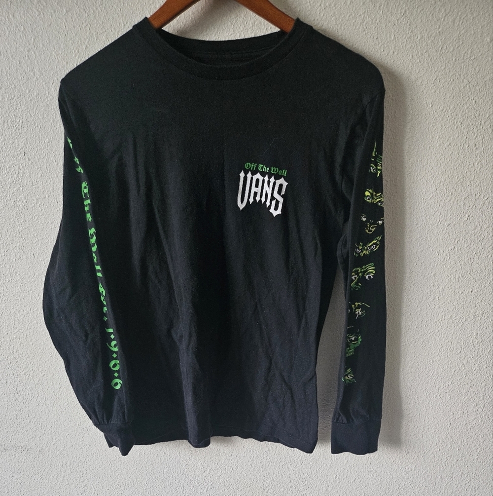 Vans Men's Eyes In Dark Long Sleeve Casual Streetwear Shirt Size Small.